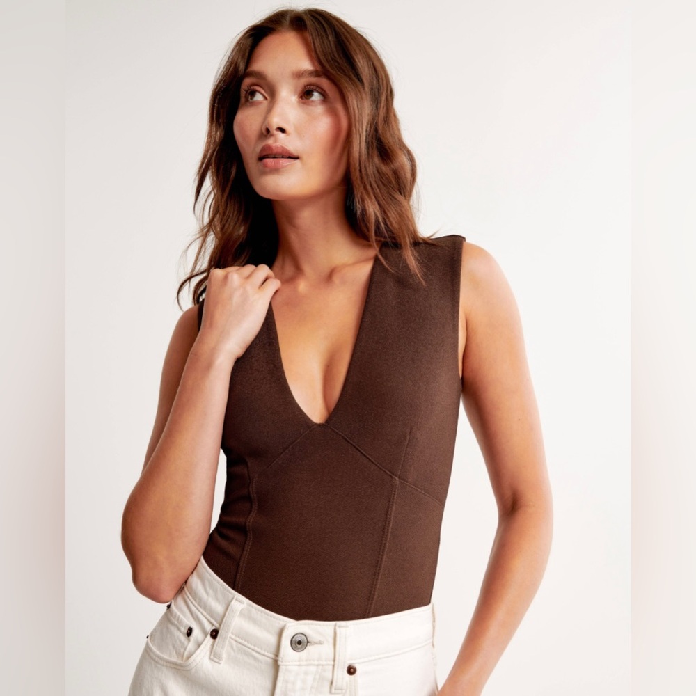 Abercrombie Women's Crepe Plunge Bodysuit